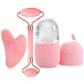 ClearSkin Pink Ice Roller & Facial Scraper Set (3-Piece)