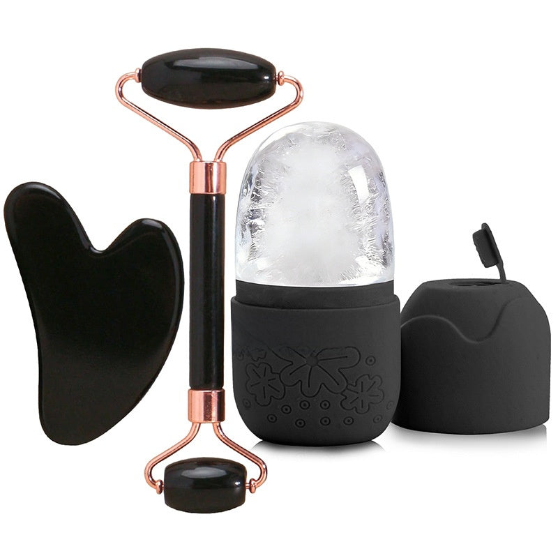 ClearSkin Pink Ice Roller & Facial Scraper Set (3-Piece)