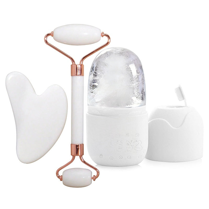 ClearSkin Pink Ice Roller & Facial Scraper Set (3-Piece)