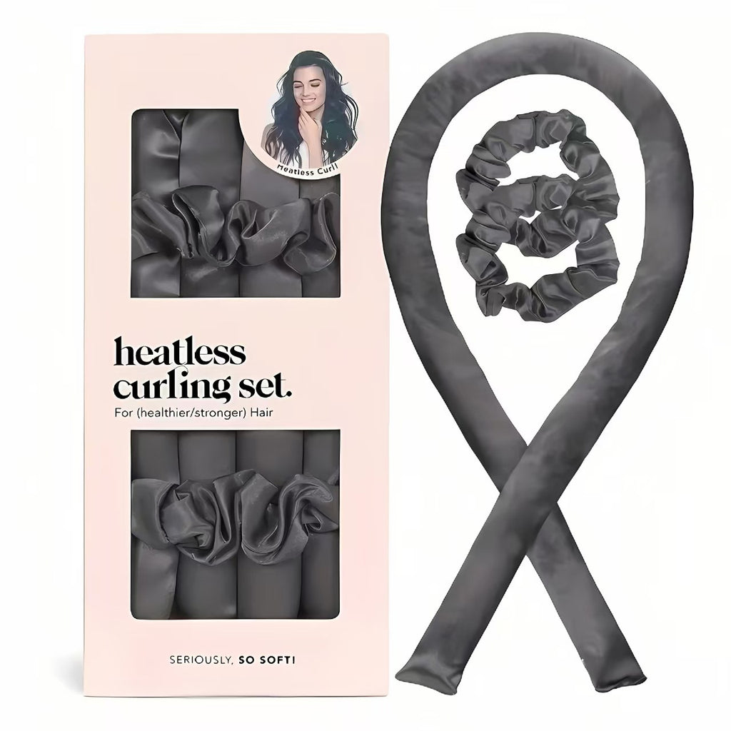 Satin Tie-Dye Heatless Hair Curling Rod Set